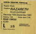 Nazareth - Sep '81