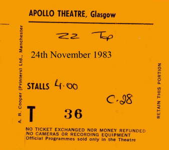 ZZ Top - Nov '83