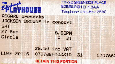 Jackson Browne - Sep '86